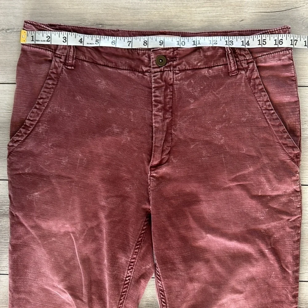 By Anthropologie size 6 raw hem baggy pants in mauve color